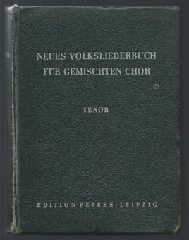 Imagen del vendedor de Neues Volksliederbuch fr gemischten Chor (= Edition Peters, Nr. 4675c). Tenor. a la venta por Antiquariat Bcherstapel