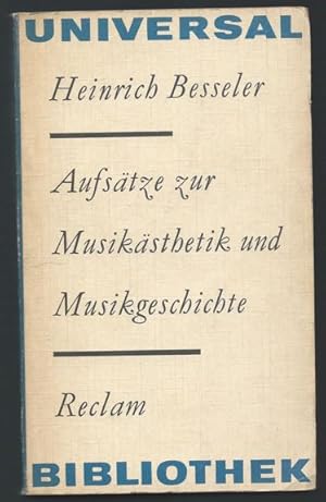 Bild des Verkufers fr Aufstze zur Musiksthetik und Musikgeschichte (= Reclams Universal-Bibliothek 740). zum Verkauf von Antiquariat Bcherstapel