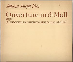 Bild des Verkufers fr Ouverture in d-Moll aus "Concentus musico-instrumentalis" fr 4 Streicher und Basso continuo. Partitur und Stimmen. zum Verkauf von Antiquariat Bcherstapel