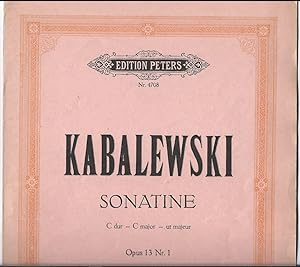 Bild des Verkufers fr Sonatine C-Dur, Opus 13 Nr. 1 (= Edition Peters, Nr. 4708). Klavier zu 2 Hnden. zum Verkauf von Antiquariat Bcherstapel