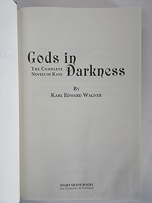 Seller image for Gods in Darkness: The Complete Novels of Kane for sale by Coas Books