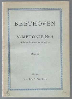 Bild des Verkufers fr Symphonie Nr. 4 B-Dur Op. 60 (= Edition Peters Nr. 504). Taschenpartitur. zum Verkauf von Antiquariat Bcherstapel