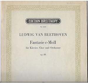 Immagine del venditore per Fantasie c-Moll fr Klavier, Chor und Orchester op. 80 (= Edition Breitkopf, Nr. 4348). Klavierauszug. venduto da Antiquariat Bcherstapel