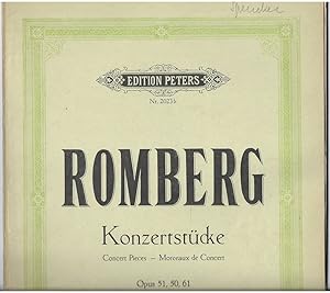 Image du vendeur pour Konzertstcke Op. 51, 50, 61 (= Edition Peters, Nr. 2023b). Violoncello und Klavier. mis en vente par Antiquariat Bcherstapel