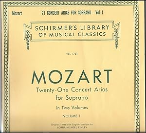 Seller image for Twenty-one Concert Arias for Soprano in two Volumes. Volume I (= Schirmer's Library of Musical Classics, Vol. 1751). for sale by Antiquariat Bcherstapel