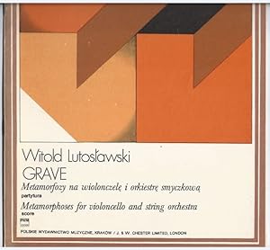 Image du vendeur pour Grave. Metamorfozy na wiolonczele i orkiestre smyczkowa (1981) (= PWM Edition). Partitura. mis en vente par Antiquariat Bcherstapel
