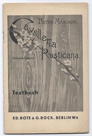 Bild des Verkufers fr Cavalleria Rusticana (Sicilianische Bauernehre). Textbuch. zum Verkauf von Antiquariat Bcherstapel