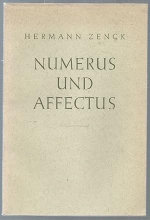 Immagine del venditore per Numerus und Affectus. Studien zur Musikgeschichte (= Musikwissenschaftliche Arbeiten, Nr. 16). venduto da Antiquariat Bcherstapel