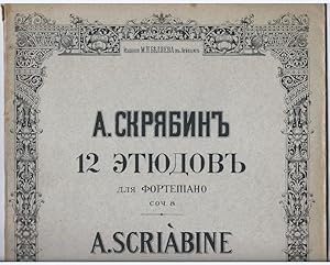 Bild des Verkufers fr 12 Etjudov dlja fortepiano sotsch. 8 / 12 Etudes pour Piano Op. 8. zum Verkauf von Antiquariat Bcherstapel