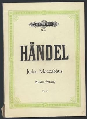 Seller image for Judas Maccabus. Oratorium in 3 Teilen (= Edition Peters, Nr. 61). Klavierauszug. for sale by Antiquariat Bcherstapel