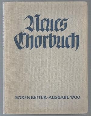 Bild des Verkufers fr Neues Chorbuch fr Mdchen-, Frauen- und Knabenstimmen (= Brenreiter-Ausgabe 1700). zum Verkauf von Antiquariat Bcherstapel