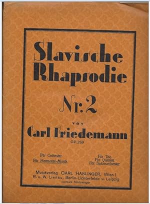 Bild des Verkufers fr Slavische Rhapsodie Nr. 2 (Rhapsodie slave), Op. 269. Fr Harmonie-Musik. zum Verkauf von Antiquariat Bcherstapel
