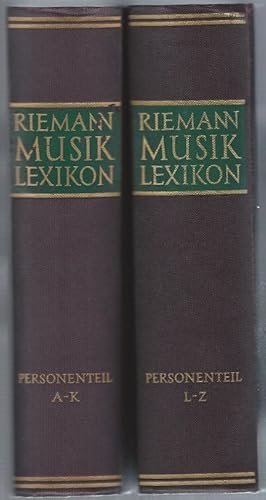 Image du vendeur pour Musik-Lexikon. Personenteil A-K und L-Z (2 Bnde). mis en vente par Antiquariat Bcherstapel