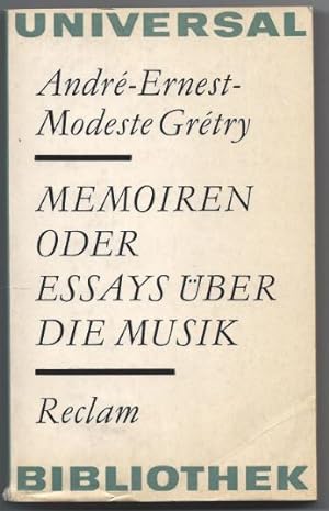 Imagen del vendedor de Memoiren oder Essays ber die Musik (= Reclams Universal-Bibliothek, Band 514). a la venta por Antiquariat Bcherstapel