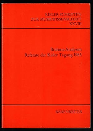 Immagine del venditore per Brahms-Analysen. Referate der Kieler Tagung 1983 (= Kieler Schriften zur Musikwissenschaft, XXVIII). venduto da Antiquariat Bcherstapel