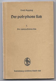 Immagine del venditore per Der polyphone Satz. I: Der cantus-firmus-Satz (= Sammlung Gschen, Band 1148). venduto da Antiquariat Bcherstapel