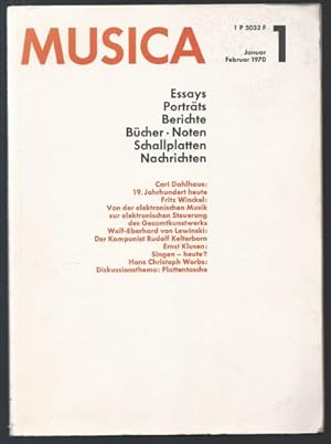 Image du vendeur pour Musica. Januar / Februar 1971. Zweimonatsschrift fr alle Gebiete des Musiklebens. mis en vente par Antiquariat Bcherstapel