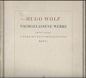 Bild des Verkufers fr Elf Jugendlieder (= Hugo Wolf. Nachgelassene Werke. Erste Folge: Lieder mit Klavierbegleitung, Heft 1). Fr mittlere Stimme. zum Verkauf von Antiquariat Bcherstapel