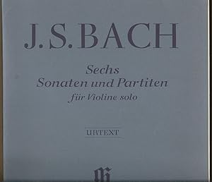 Bild des Verkufers fr Sechs Sonaten und Partiten fr Violine solo [BWV 1001-1006]. Urtext. zum Verkauf von Antiquariat Bcherstapel