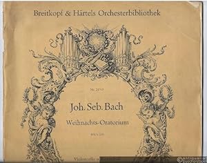 Imagen del vendedor de Weihnachts-Oratorium BWV 248 (= Breitkopf & Hrtels Orchesterbibliothek, Nr. 2154*). Violoncello und Kontraba. a la venta por Antiquariat Bcherstapel