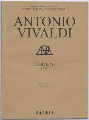 Imagen del vendedor de Concerto RV 817 (= Edizione critica delle opere di Antonio Vivaldi). a la venta por Antiquariat Bcherstapel