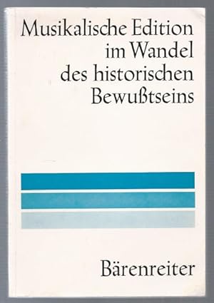 Bild des Verkufers fr Musikalische Edition im Wandel des historischen Bewutseins (= Musikwissenschaftliche Arbeiten, Band 23). zum Verkauf von Antiquariat Bcherstapel