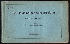 Seller image for Die Heidelberger Konzertreform in 16 Blitzlicht-Naturaufnahmen zum Besten des Stuttgarter "Deutschen Symphoniehauses". for sale by Antiquariat Bcherstapel