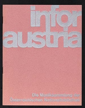 Seller image for Die Musiksammlung der sterreichischen Nationalbibliothek. Geschichte und Bestnde (= Infor Austria). for sale by Antiquariat Bcherstapel