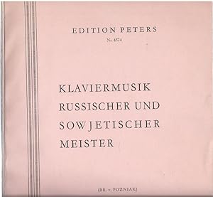 Imagen del vendedor de Klaviermusik russischer und sowjetischer Meister. 26 Originalwerke fr Klavier zu zwei Hnden (= Edition Peters, Nr. 4574). a la venta por Antiquariat Bcherstapel