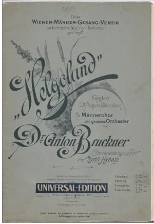 Bild des Verkufers fr Helgoland fr Mnnerchor und grosses Orchester. Clavierauszug mit Text. zum Verkauf von Antiquariat Bcherstapel