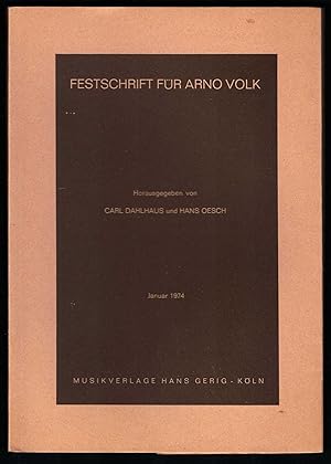 Bild des Verkufers fr Festschrift fr Arno Volk. zum Verkauf von Antiquariat Bcherstapel