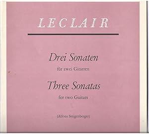 Imagen del vendedor de Drei Sonaten fr zwei Gitarren / Three sonatas for two guitars (= Pegasus-Ausgabe). Stimmen. a la venta por Antiquariat Bcherstapel
