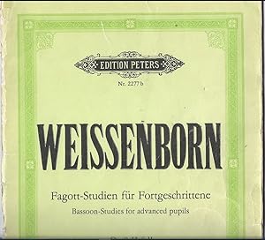 Bild des Verkufers fr Fagott-Studien / Bassoon studies, Opus 8, Heft II: Fr Fortgeschrittene / For advanced peoples (= Edition Peters, Nr. 2277b). zum Verkauf von Antiquariat Bcherstapel