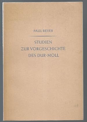 Bild des Verkufers fr Studien zur Vorgeschichte des Dur-moll (= Musikwissenschaftliche Arbeiten, Nr. 12). zum Verkauf von Antiquariat Bcherstapel