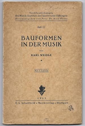 Seller image for Bauformen in der Musik (= Verffentlichungen des Musikinstituts der Universitt Tbingen, Heft 3). for sale by Antiquariat Bcherstapel