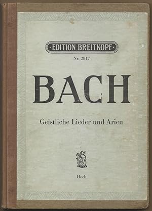 Seller image for Geistliche Lieder und Arien. Aus Schemellis Gesangbuch [1736] und dem Notenbuch der Anna Magdalena Bach (= Edition Breitkopf, Nr. 2817). Hoch. for sale by Antiquariat Bcherstapel