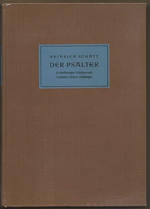 Seller image for Der Psalter in vierstimmigen Liedstzen nach Cornelius Beckers Dichtungen (= Brenreiter-Ausgabe 984) [Partitur]. for sale by Antiquariat Bcherstapel