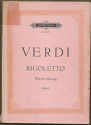 Seller image for Rigoletto. Oper in drei Akten (= Edition Peters, Nr. 2185). Klavierauszug. for sale by Antiquariat Bcherstapel