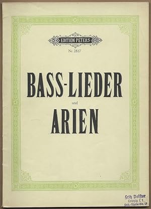 Immagine del venditore per Basslieder und Arien fr eine Singstimme mit Klavierbegleitung (= Edition Peters, Nr. 2817). venduto da Antiquariat Bcherstapel