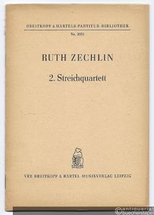 Bild des Verkufers fr 2. Streichquartett (1965) (= Breitkopf & Hrtels Partitur-Bibliothek, Nr. 3951). zum Verkauf von Antiquariat Bcherstapel