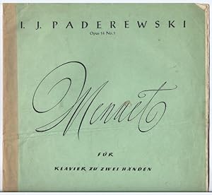 Bild des Verkufers fr Menuet fr Klavier zu zwei Hnden Op. 14 No. 1. zum Verkauf von Antiquariat Bcherstapel