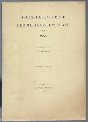Immagine del venditore per Deutsches Jahrbuch der Musikwissenschaft. 1. Jahrgang 1956. venduto da Antiquariat Bcherstapel