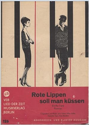 Seller image for Rote Lippen soll man kssen (Lucky Lips). Foxtrot (= Akkordeon- und Klavier-Ausgabe 126). for sale by Antiquariat Bcherstapel