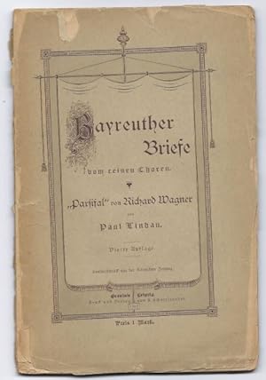 Bild des Verkufers fr Bayreuther Briefe vom reinen Thoren. "Parsifal" von Richard Wagner. zum Verkauf von Antiquariat Bcherstapel
