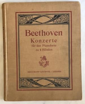 Bild des Verkufers fr Beethoven's Concerte fr Pianoforte und Orchester. Arrangement fr das Pianoforte zu vier Hnden. zum Verkauf von Antiquariat Bcherstapel