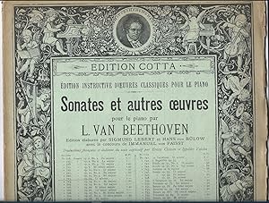 Imagen del vendedor de Sonate Op. 13. Ut mineur pour le piano (= Edition instructive d'oeuvres classiques pour le piano. Edition Cotta, No. 723). a la venta por Antiquariat Bcherstapel