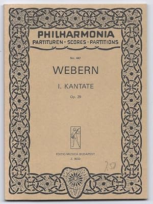 Seller image for I. Kantate fr Sopran-Solo, gemischten Chor und Orchester, Op. 29 / for soprano, mixed chorus and orchestra (= Philharmonia Partituren, No. 447 / Editio Musica, Z.9033). for sale by Antiquariat Bcherstapel
