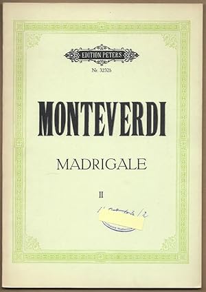 Bild des Verkufers fr 12 fnfstimmige Madrigale, Band II (= Edition Peters, Nr. 3232b) [Chorpartitur]. zum Verkauf von Antiquariat Bcherstapel