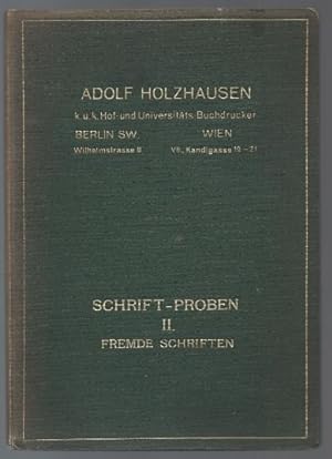 Seller image for Schriftproben II. Fremde Schriften. for sale by Antiquariat Bcherstapel