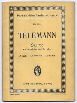 Bild des Verkufers fr Suite A moll fr Solo-Flte und Streichorchester (= Payne's kleine Partitur-Ausgabe, No. 882). zum Verkauf von Antiquariat Bcherstapel